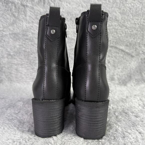 Zodiac Claret Ankle Boots Chelsea Booties Women's 6.5 Black Vegan Leather - Picture 6 of 10